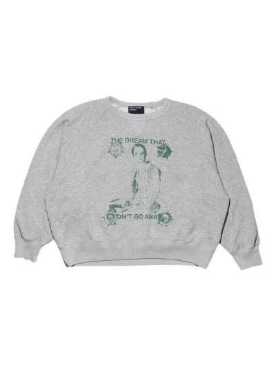 Enfants Riches Deprimes The Dream That Won't Go Away Raglan Printed Sweatshirt In Gray