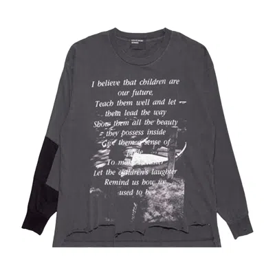 Pre-owned Enfants Riches Deprimes Enfants Riches Déprimés The Greatest Love Of All Long-sleeve T-shirt 'thrashed Black' | Men's Size S