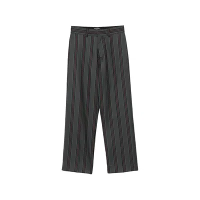 Enfants Riches Deprimes Vertical-stripe Straight-leg Trousers In Gray