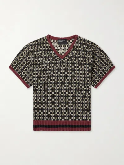 Enfants Riches Deprimes Vienna Cotton-jacquard Sweater In Multi