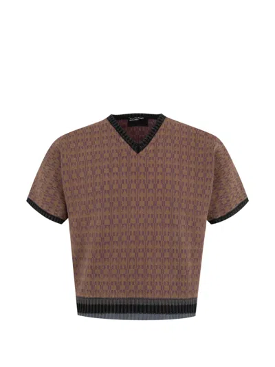 Enfants Riches Deprimes Vienna Cotton-jacquard Sweater In Burgundy