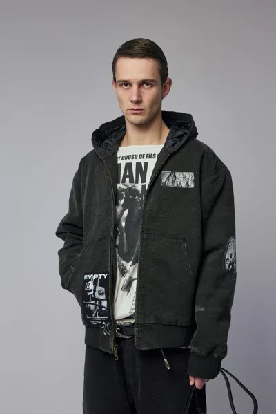Enfants Riches Deprimes War Started Hooded Work Jacket In Black