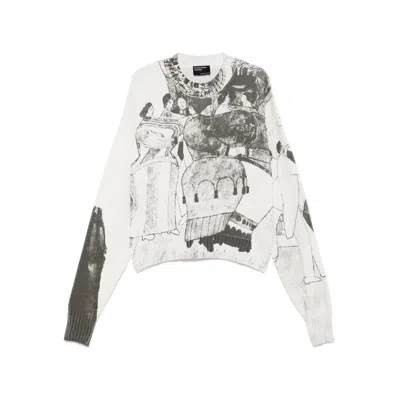 ENFANTS RICHES DEPRIMES WHITE  BLACK SWEATERS