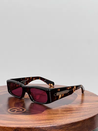 Pre-owned Enfants Riches Deprimes X Jacques Marie Mage The Upsetter Sunglasses In Red