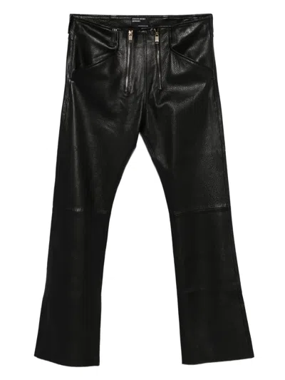 Enfants Riches Deprimes Zip-detail Leather Trousers In Black