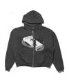 Enfants Riches Deprimes Holy Bible Assemblage Printed Cotton-jersey Zip-up Hoodie In Black
