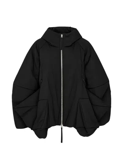 Enföld 3d-hem Hooded Coat In Black