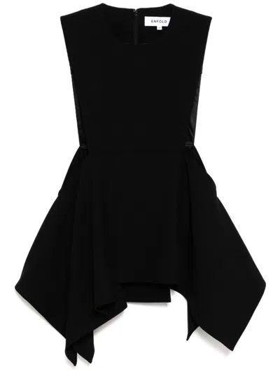 Enföld Asymmetric Dress In Black