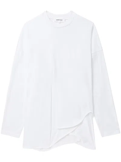 Enföld Asymmetric T-shirt In White