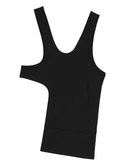 Enföld Asymmetric Vest In Black