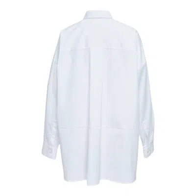 Enföld Asymmetrical Bow-tie Shirt In White