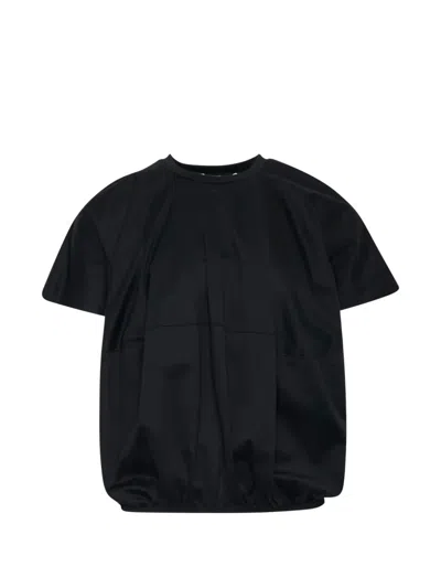 Enföld Ball Pleat-detail T-shirt In Black