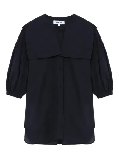 Enföld Balloon-sleeves Shirt In Blue