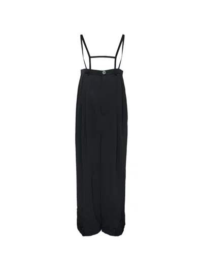 Enföld Black Salopette Trousers In Blue