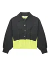 Enföld Button-front Layered Cardigan In Gray