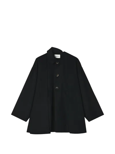 Enföld Button-fastening Coat In Black