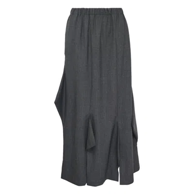 Enföld Charcoal Gray Zigzag Skirt In Black