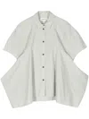 Enföld Check-print Cotton Peplum Shirt In White