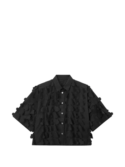 Enföld Cloud-applique Short-sleeve Shirt In Black