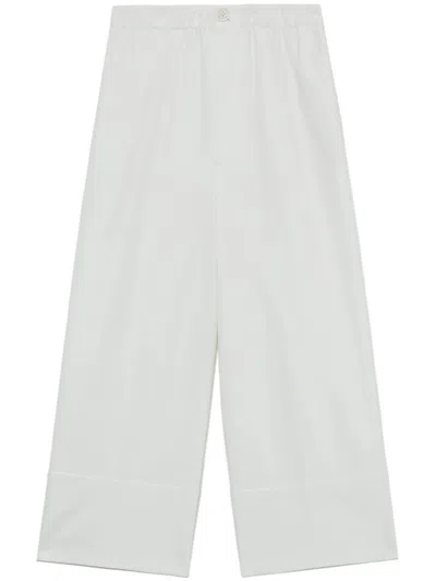 Enföld Cotton Straight-leg Trousers In White