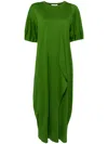 Enföld Crew-neck Cotton Midi Dress In Green