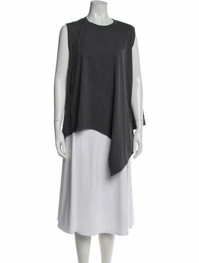 Pre-owned Enföld Crew Neck Sleeveless Top In Grey