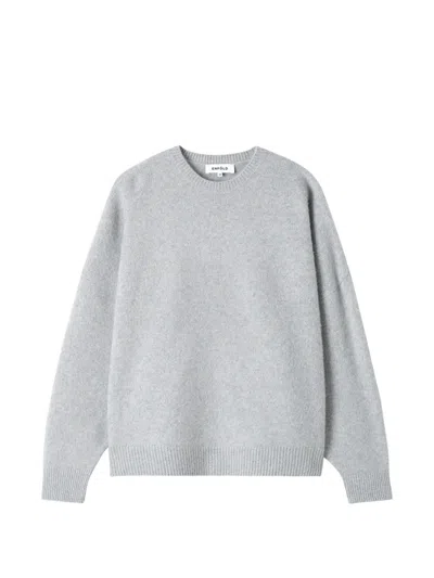 Enföld Crew-neck Wool Sweater In Gray