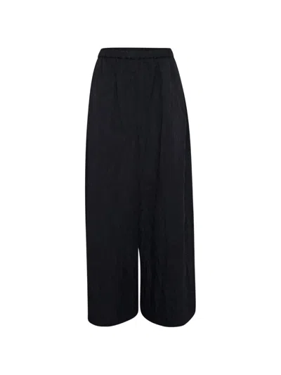 Enföld Crinkled Wide-leg Trousers In Black