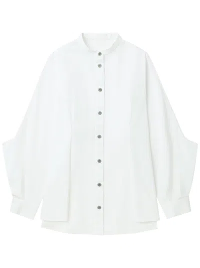 Enföld Draped-detail Shirt In White