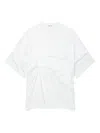 Enföld Draped-details T-shirt In White