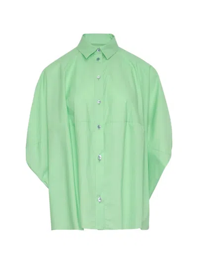 Enföld Draped Hexagon Shirt In Green