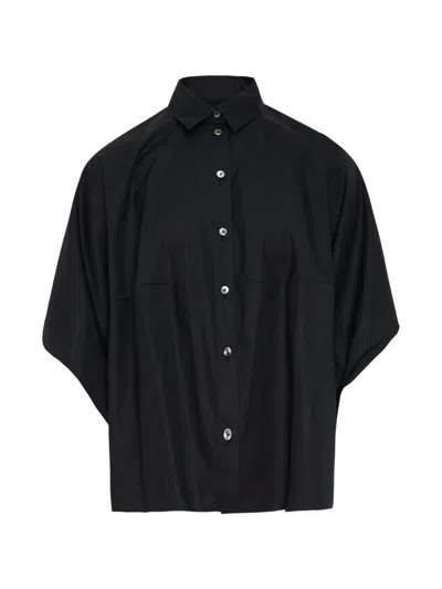 Enföld Draped Hexagon Shirt In Black