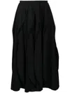 Enföld Drapierter Midirock In Black