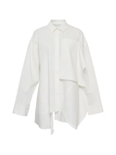 Enföld Draped Shirt In White