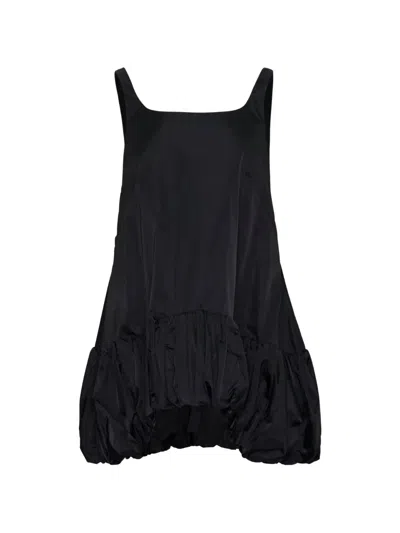 Enföld Drop-hem Bubble Mini Dress In Black