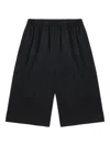 Enföld Elastic-waist Wool Shorts In Black