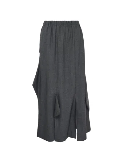 Enföld Elasticated-waistband Midi Skirt In Gray