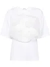 Enföld Floral-appliqué T-shirt In White