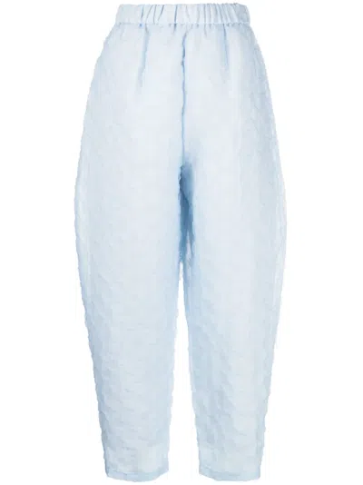 Enföld Formed Egg Crinkled Tapered Pants In Blue