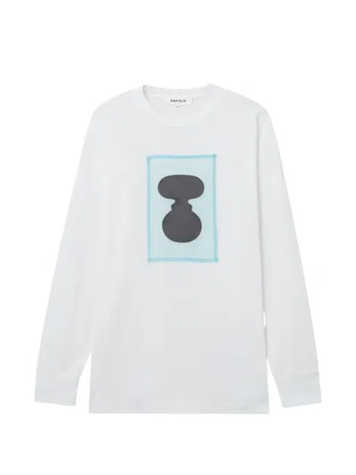 Enföld Graphic-print Long-sleeve T-shirt In White