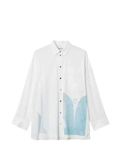 Enföld Graphic-print Button-down Shirt In White