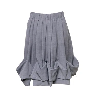 Enföld Roll-up Draped Shorts In Gray