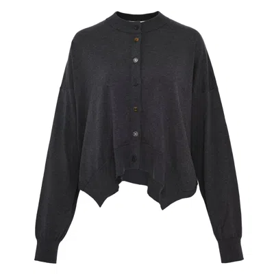 Enföld High-neck Box Cardigan In Black