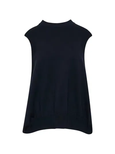 Enföld Knit Curve Vest In Blue