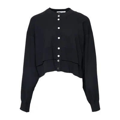Enföld Layered Hem Cardigan In Black