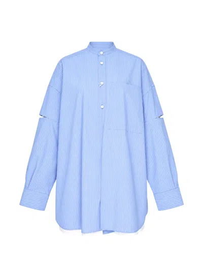 Enföld Layered Striped Shirt In Blue