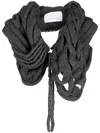 Enföld Layered Wool-blend Scarf In Grey