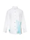 Enföld Leaf Motif Two-way Basic Shirt In White