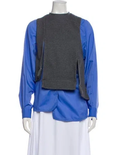 Pre-owned Enföld Long Sleeve Blouse In Blue