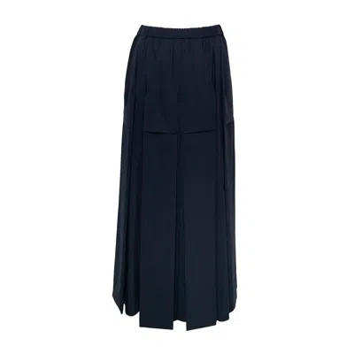 Enföld Origami Pleated Skirt In Blue